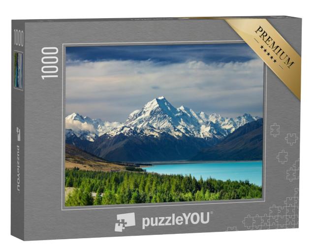 Puzzel 1000 stukjes „Mount Cook en Lake Pukaki, Nieuw-Zeeland“