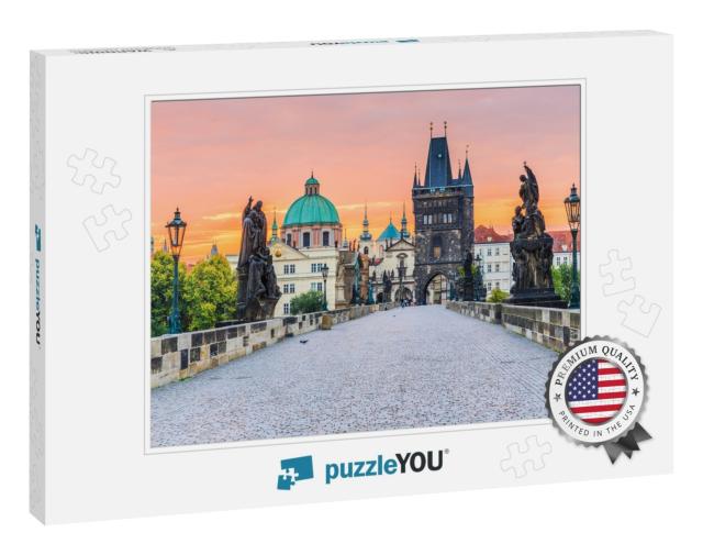 Prague, Czech Republic. Charles Bridge Karluv Most & Old... Jigsaw Puzzle