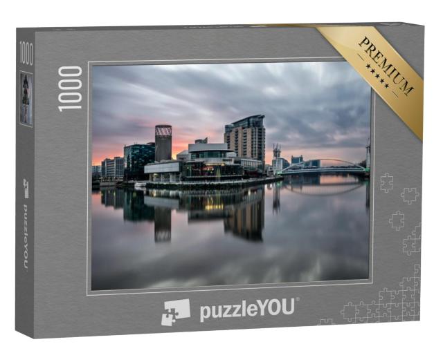 Puzzel 1000 stukjes „Rustige ochtend boven Salford Quays, Manchester“