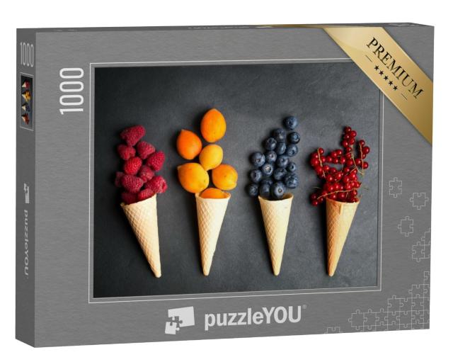 Puzzel 1000 stukjes „Vers fruit in de wafels“