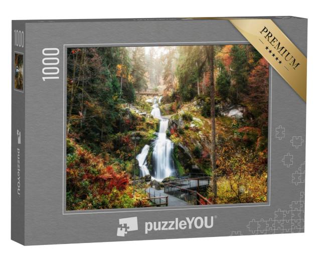 Puzzel 1000 stukjes „Triberg watervallen, Zwarte Woud, Duitsland“