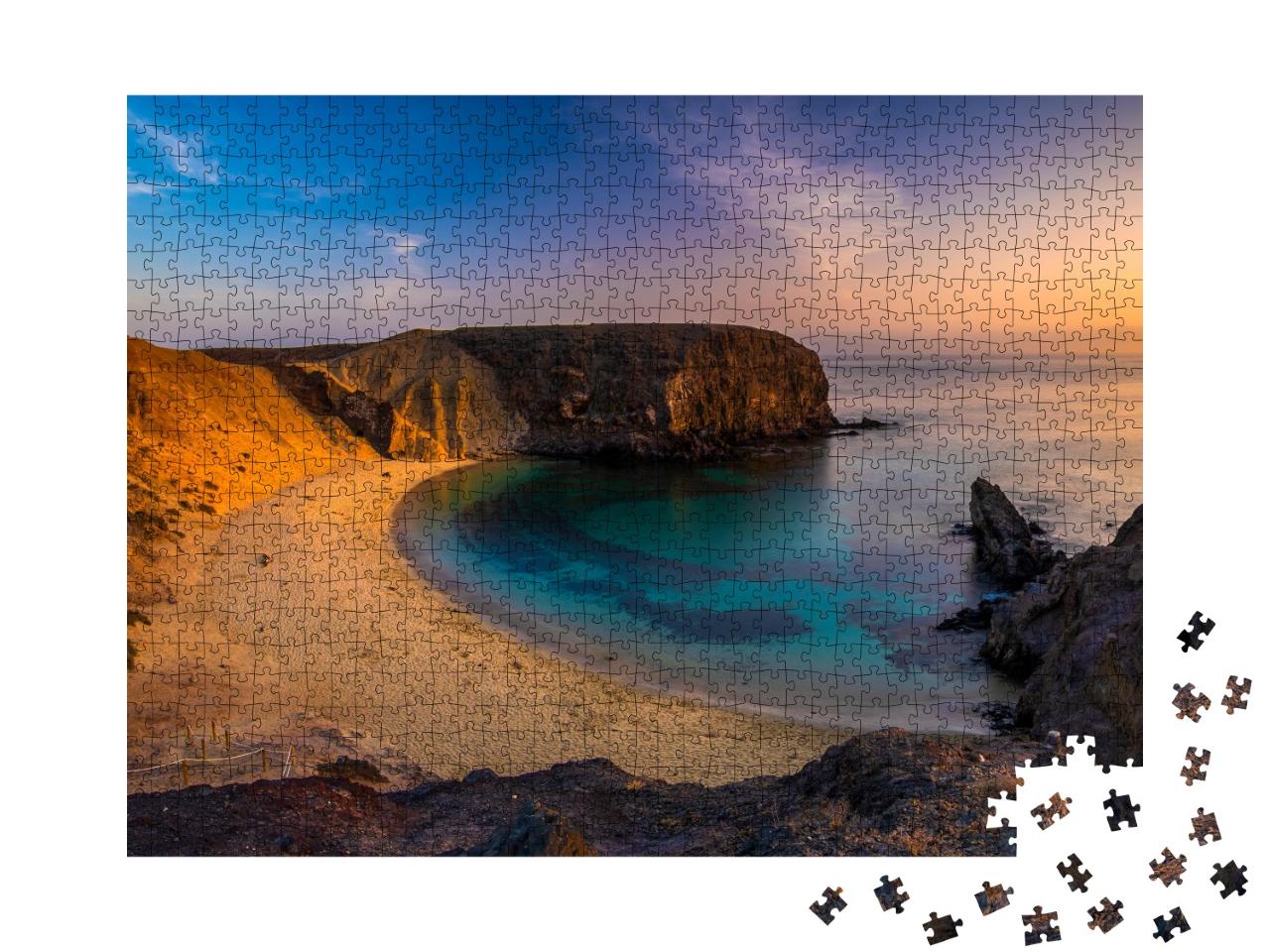 Puzzle 1000 Teile „Strand von Papagayo auf Lanzarote“