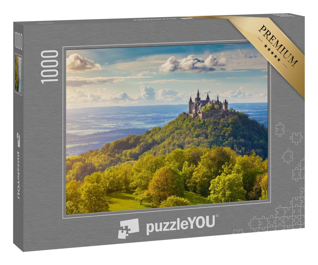 Puzzle 1000 Teile „Luftaufnahme der berühmten Burg Hohenzollern, Baden-Württemberg, Deutschland“
