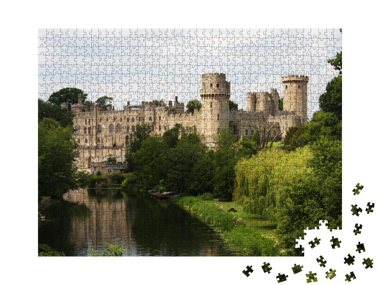 Puzzle 1000 Teile „Schloss Warwick in Nordengland“
