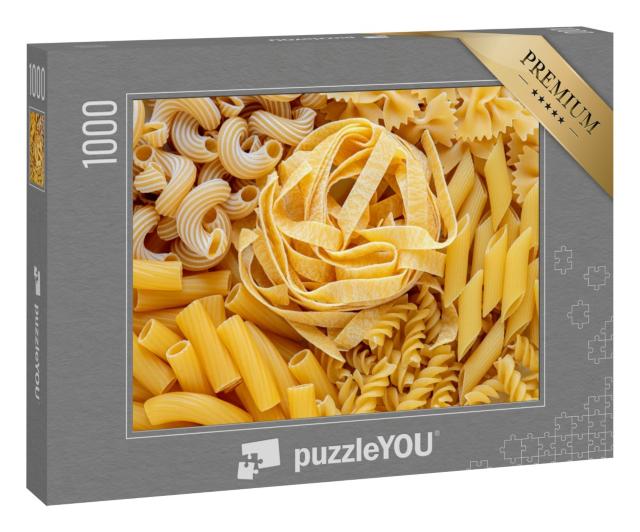 Puzzle 1000 Teile „Frische rohe Pasta aus Italien“