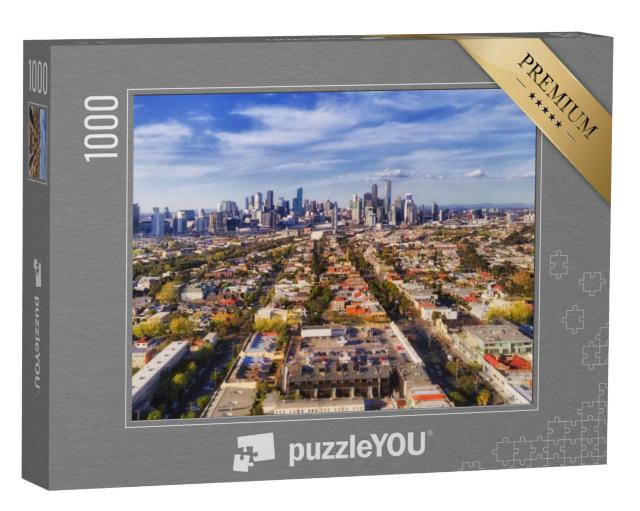 Puzzel 1000 stukjes „Panoramisch uitzicht op Melbourne, Australië“