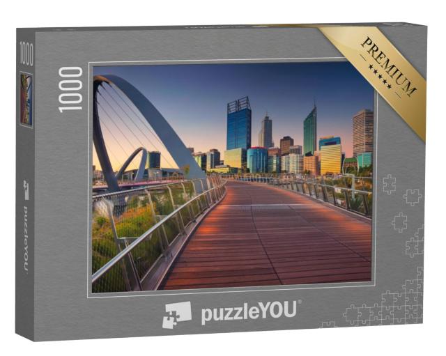 Puzzel 1000 stukjes „Zonsondergang boven Perth, Australië“