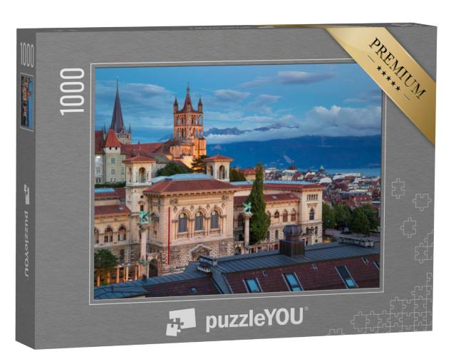 Puzzel 1000 stukjes „Prachtig stadsgezicht van Lausanne, Zwitserland“