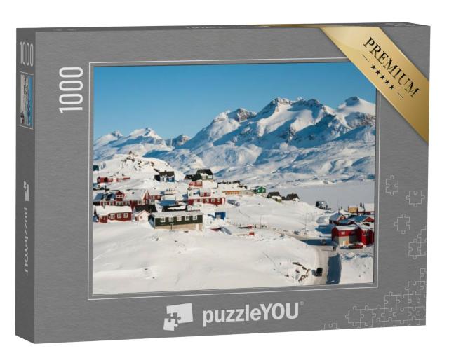 Puzzel 1000 stukjes „Tasiilaq in de winter, Groenland“