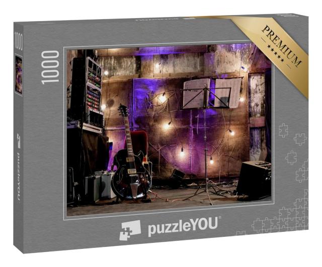 Puzzle 1000 Teile „Kleine Jazz-Bühne, bereit für den Auftritt“