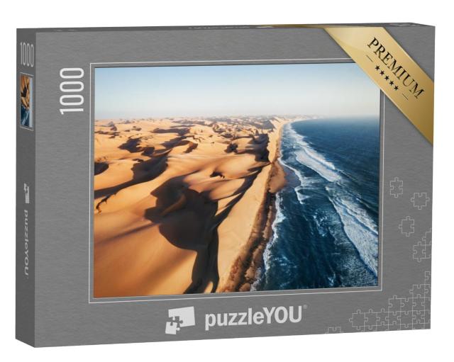 Puzzel 1000 stukjes „De plek waar de Namib-woestijn en de Atlantische Oceaan elkaar ontmoeten“