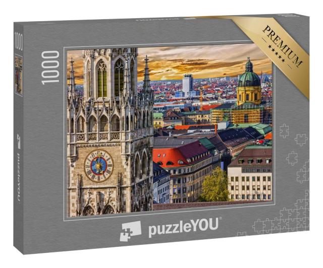 Puzzle 1000 Teile „Über den Dächern von München“