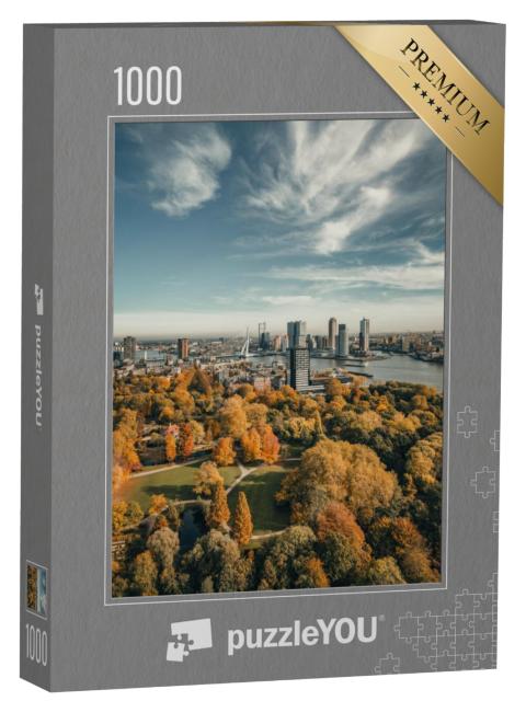 Puzzel 1000 stukjes „Skyline van Rotterdam, Nederland“