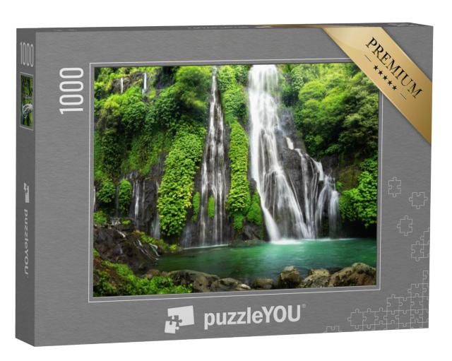 Puzzel 1000 stukjes „Waterval in de jungle in het tropisch regenwoud“