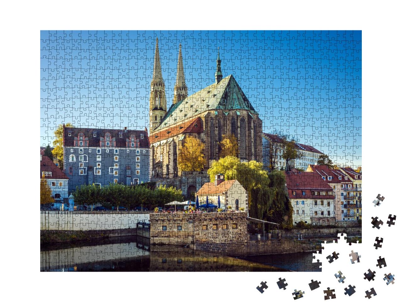 Puzzle 1000 Teile „Blick auf die Peterskirche an der Neiße in Görlitz, Deutschland“