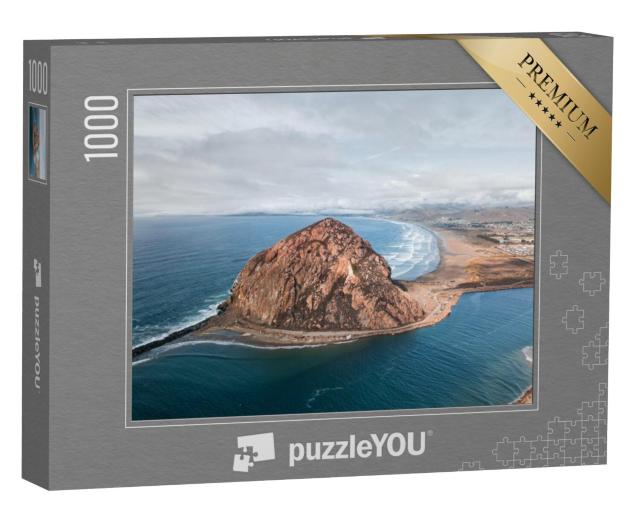 Puzzel 1000 stukjes „De landtong van Morro Rock in Morro Bay, Californië“