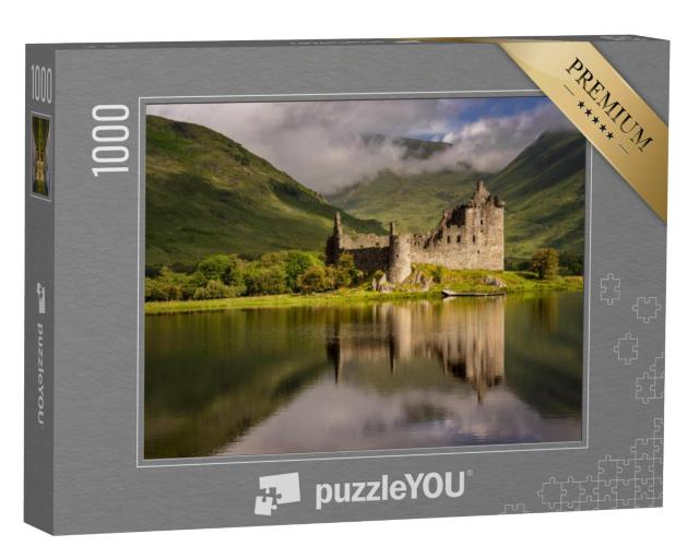 Puzzel 1000 stukjes „Spiegeling van Kilchurn Castle in Loch Awe, Hooglanden, Schotland“