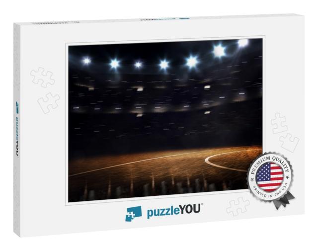 Grand Basketball Arena in the Dark 3Drender... Jigsaw Puzzle
