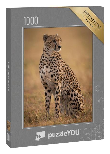 Puzzle 100 Teile „Sitzender Gepard“