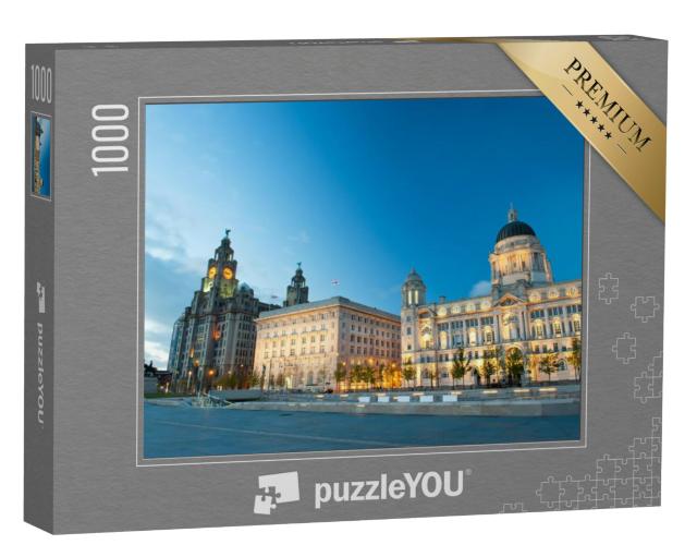 Puzzel 1000 stukjes „Liverpool bij nacht, Engeland“