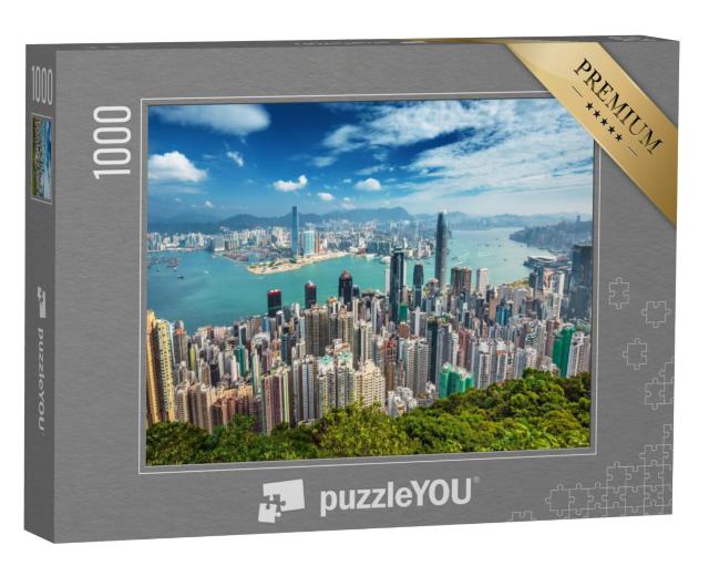 Puzzel 1000 stukjes „Hong Kong, uitzicht vanaf Victoria Peak“