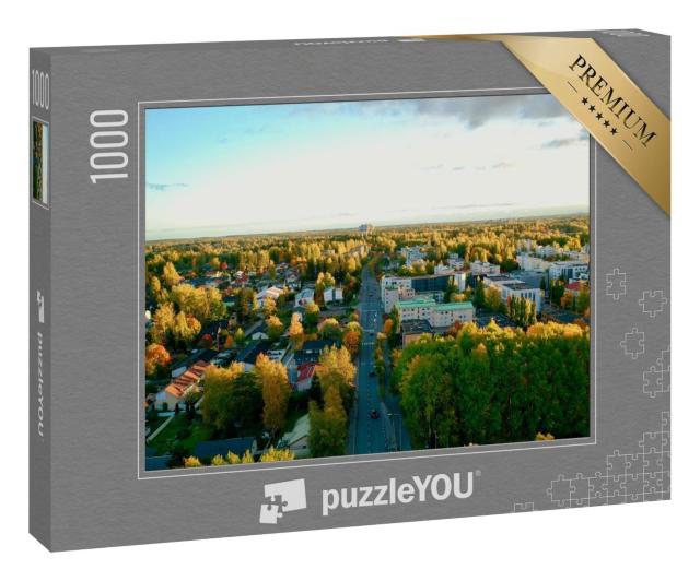 Puzzle 1000 Teile „Stimmungsvolle Herbstaufnahme, Korso Vantaa, Finnland“