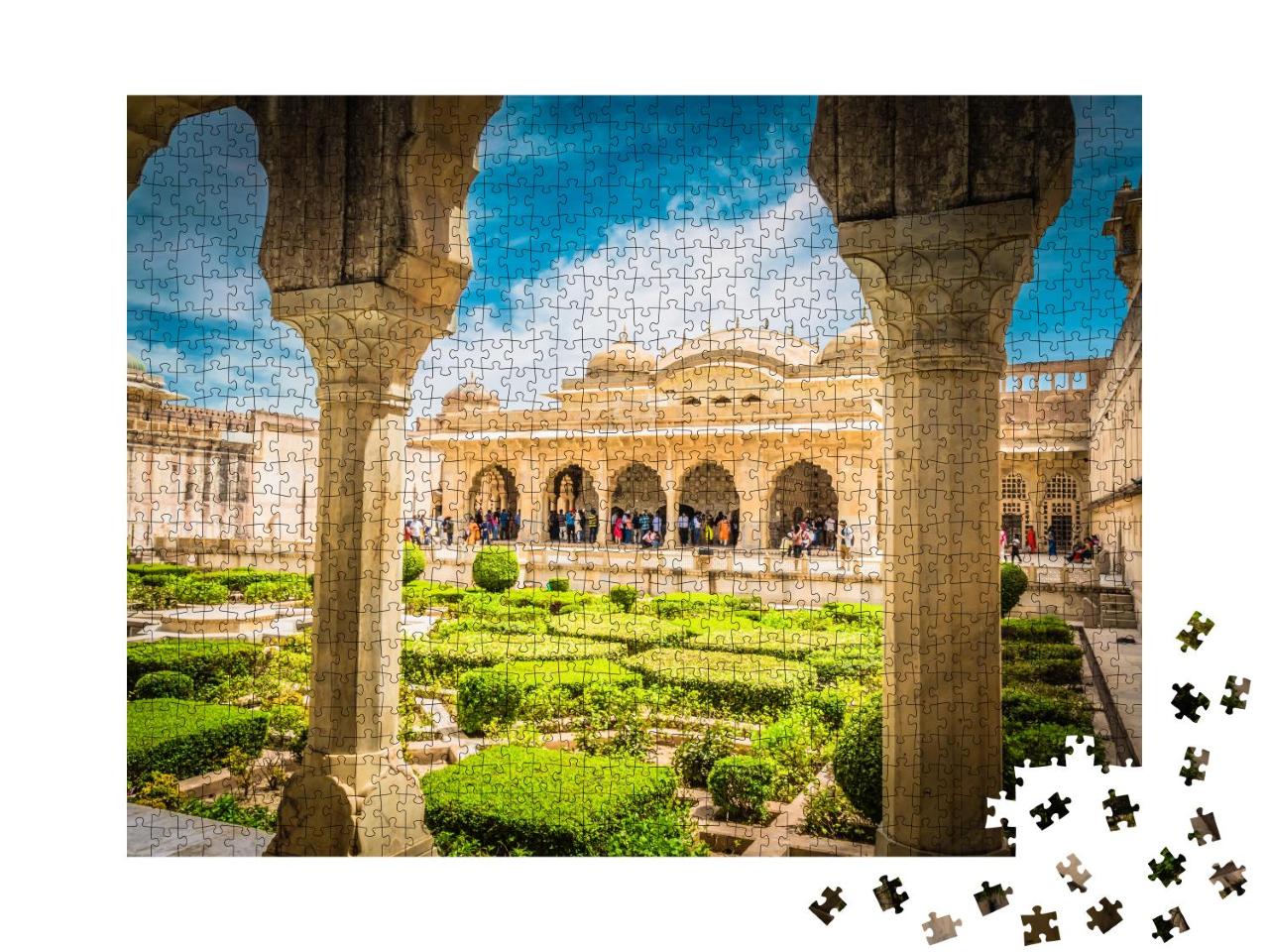 Puzzle 1000 Teile „Die Bernsteinfestung Sheesh Mahal“