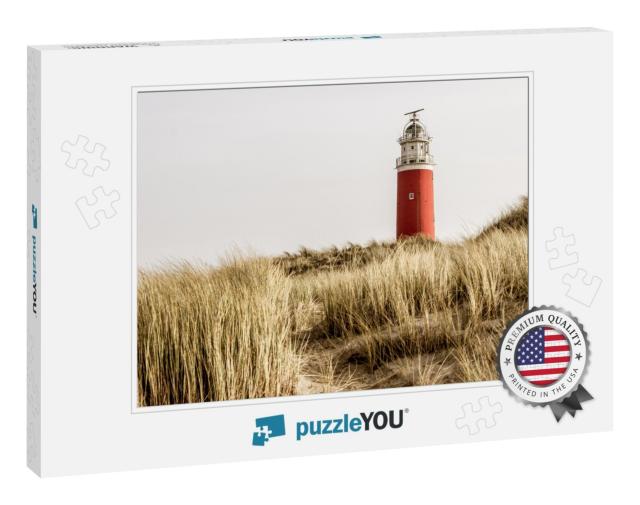 Famous Red Lighthouse of the Dutch Island Texel, the Neth... Jigsaw Puzzle