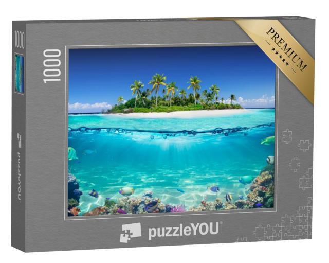 Puzzel 1000 stukjes „Tropisch eiland en koraalrif“