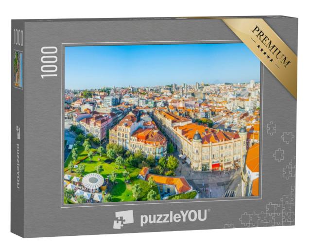 Puzzel 1000 stukjes „Luchtfoto van de Praca de Lisboa in Porto, Portugal“