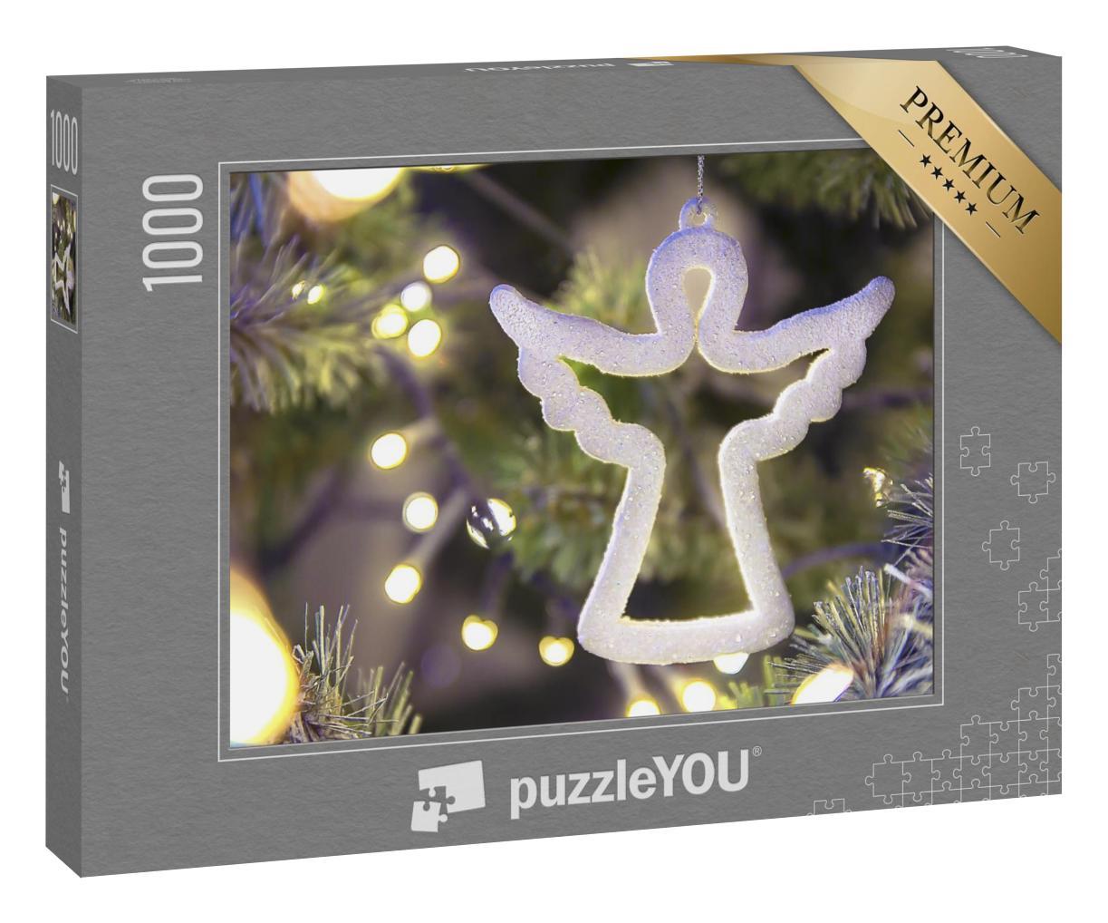 Puzzle 1000 Teile „Weihnachtsengel auf einem Baum“