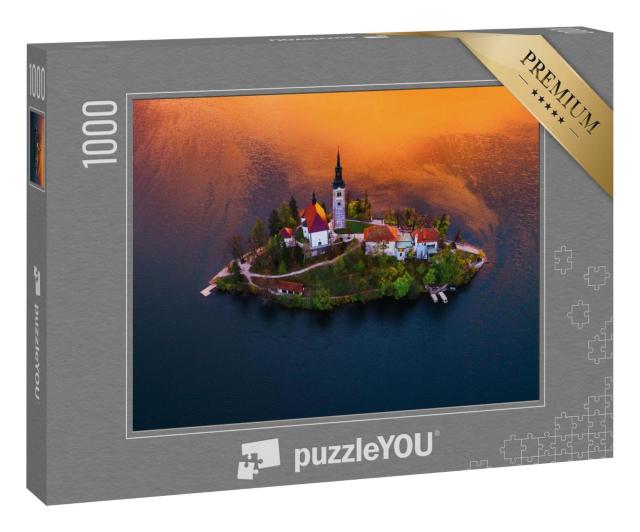 Puzzle 1000 Teile „Kirche der Himmelfahrt im Bled See, Slowenien“