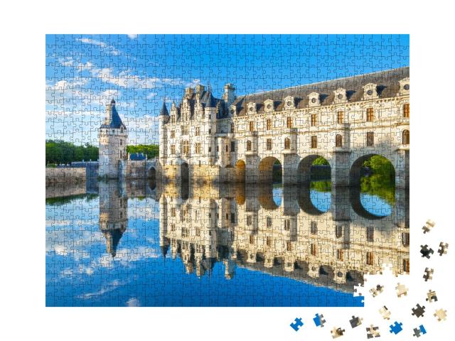 Puzzle 1000 Teile „Chateau de Chenonceau im Loire-Tal in Frankreich“