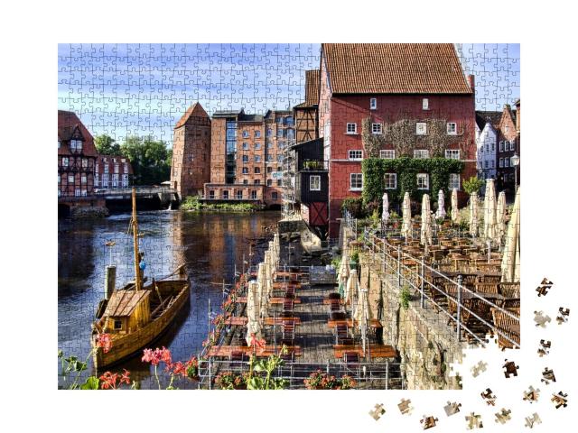 Puzzle 1000 Teile „Historische Stadt Lüneburg, Niedersachsen, Deutschland“