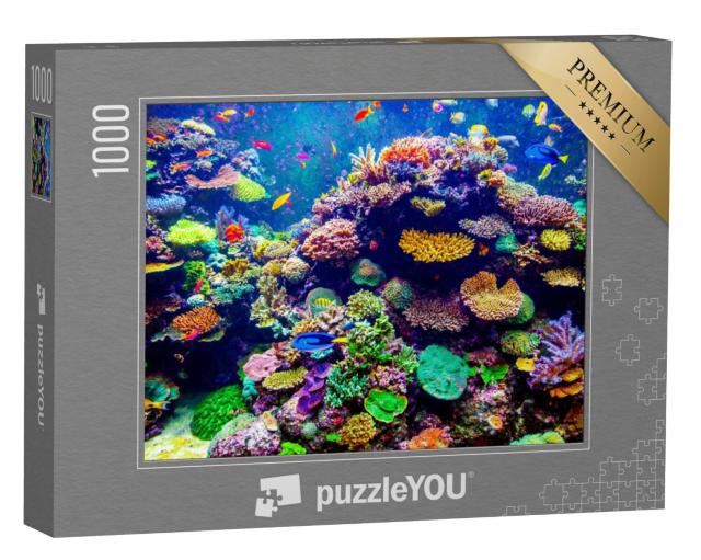 Puzzel 1000 stukjes „Singapore Aquarium - Koralen en tropische vissen“