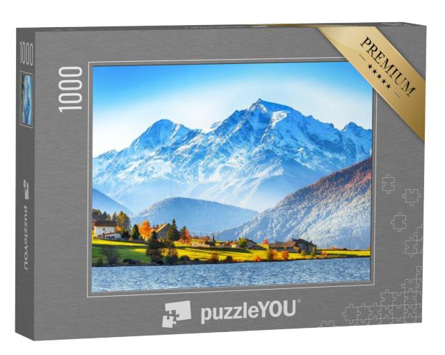 Puzzel 1000 stukjes „Lago della Muta, ook bekend als Haidersee, Zuid-Tirol“