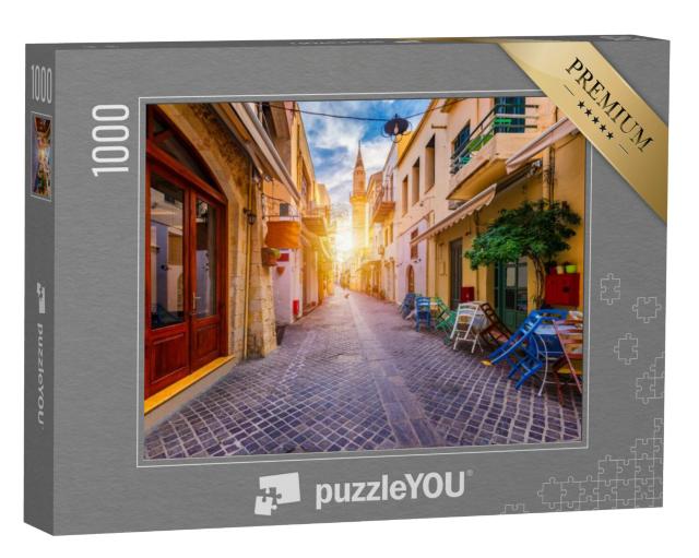 Puzzel 1000 stukjes „Straten langs het oude stadscentrum van Chania, Kreta, Griekenland“