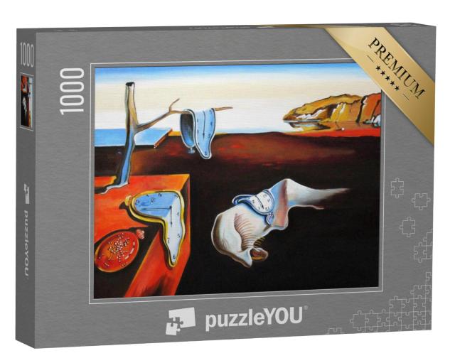 Puzzel 1000 stukjes „Olieverfschilderij van Salvador Dalí: Het verstrijken van de tijd“