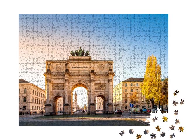 Puzzle 1000 Teile „Das Siegestor: ein Wahrzeichen von München, Bayern“