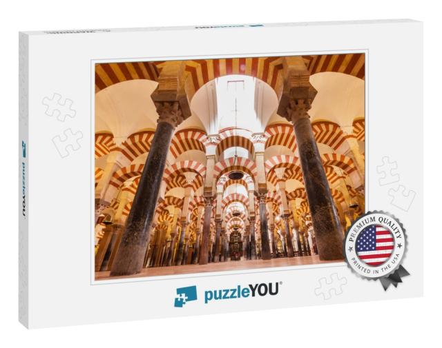 Interior of the Cathedral & Former Great Mosque of Cordob... Jigsaw Puzzle