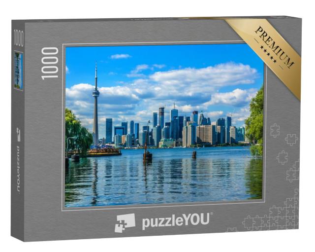 Puzzel 1000 stukjes „De skyline van Toronto boven het meer, Canada“