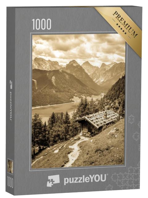 Puzzel 1000 stukjes „Achensee in Oostenrijk, sepia“