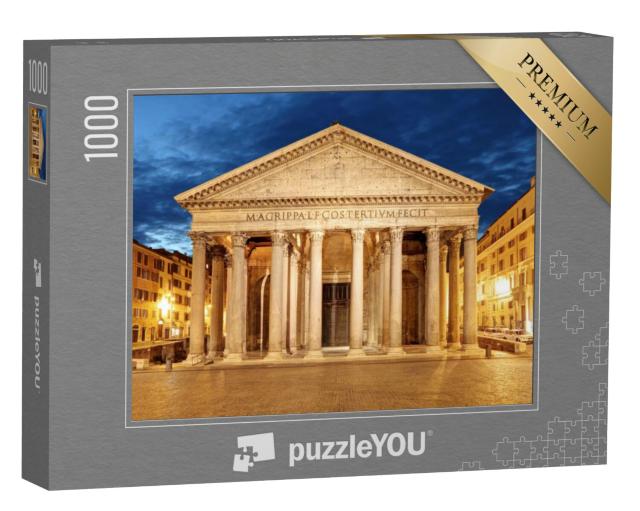 Puzzel 1000 stukjes „Verlicht Pantheon bij nacht, Rome“