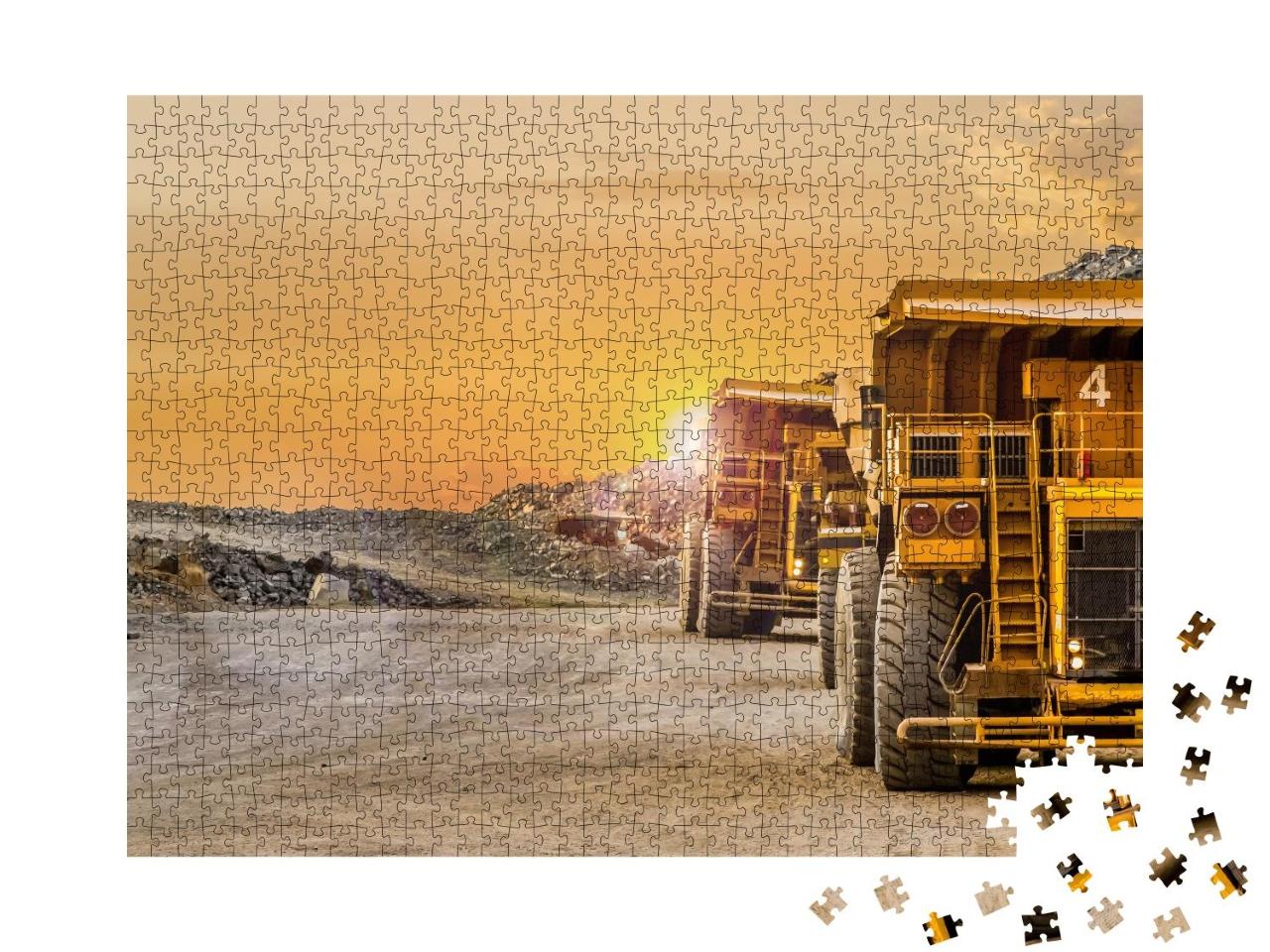 Puzzle 1000 Teile „Muldenkipper beim Transport von Erz und Edelmetallen“