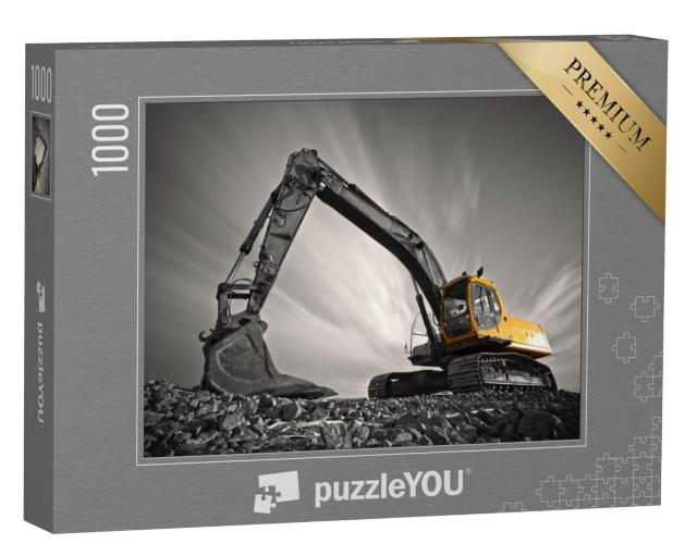 Puzzel 1000 stukjes „Graafmachine op stenige grond“