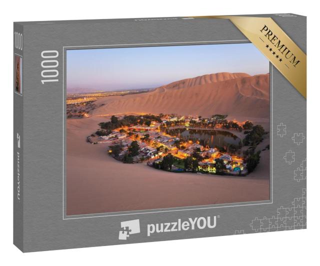 Puzzle 100 Teile „Atacamawüste, Oase von Huacachina, Peru“
