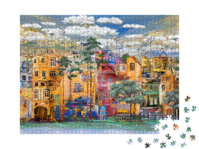 Puzzle 1000 Teile „Ferienort in Italien“