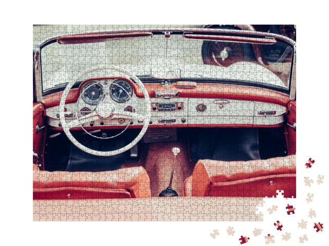 Puzzle 1000 Teile „Interieur eines Oldtimer-Cabrios“