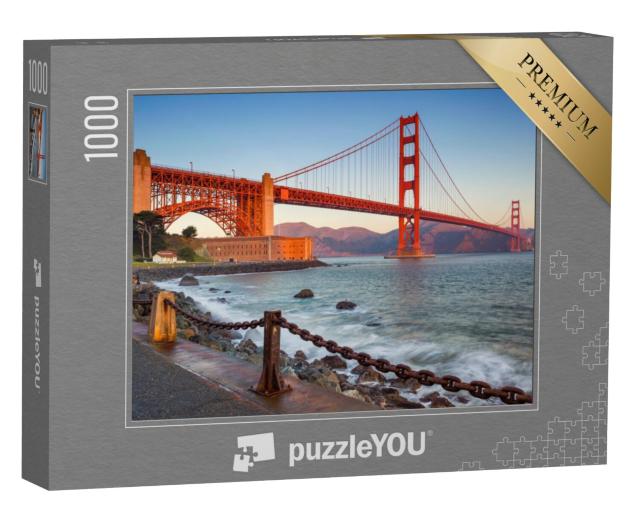 Puzzel 1000 stukjes „Golden Gate Bridge bij zonsopgang, San Francisco“