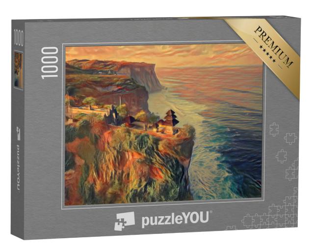 Puzzel 1000 stukjes „in de stijl van Edvard Munch, De schreeuw - Pura Luhur Uluwatu Tempel, Bali, Indonesië“